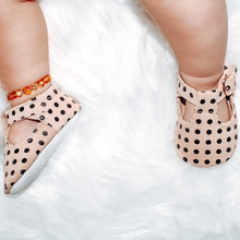 Load image into Gallery viewer, Clemmie Polka Dot Cream T-Bars