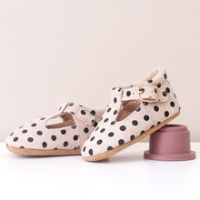 Load image into Gallery viewer, Clemmie Polka Dot Cream T-Bars