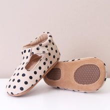 Load image into Gallery viewer, Clemmie Polka Dot Cream T-Bars