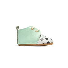 Load image into Gallery viewer, Luna Mint Polka Dot Spot Leather Oxfords