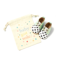 Load image into Gallery viewer, Luna Mint Polka Dot Spot Leather Oxfords