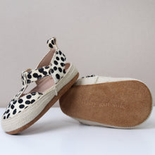 Load image into Gallery viewer, Juno Cream Cheetah Print T Bar Sandals