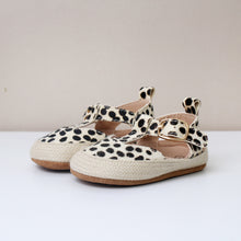 Load image into Gallery viewer, Juno Cream Cheetah Print T Bar Sandals