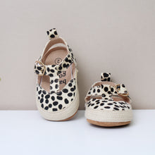 Load image into Gallery viewer, Juno Cream Cheetah Print T Bar Sandals