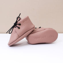 Load image into Gallery viewer, Mauve Girls Laced Booties