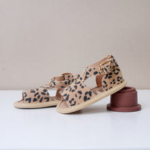 Load image into Gallery viewer, Sahara Camel Leopard Print Sandals