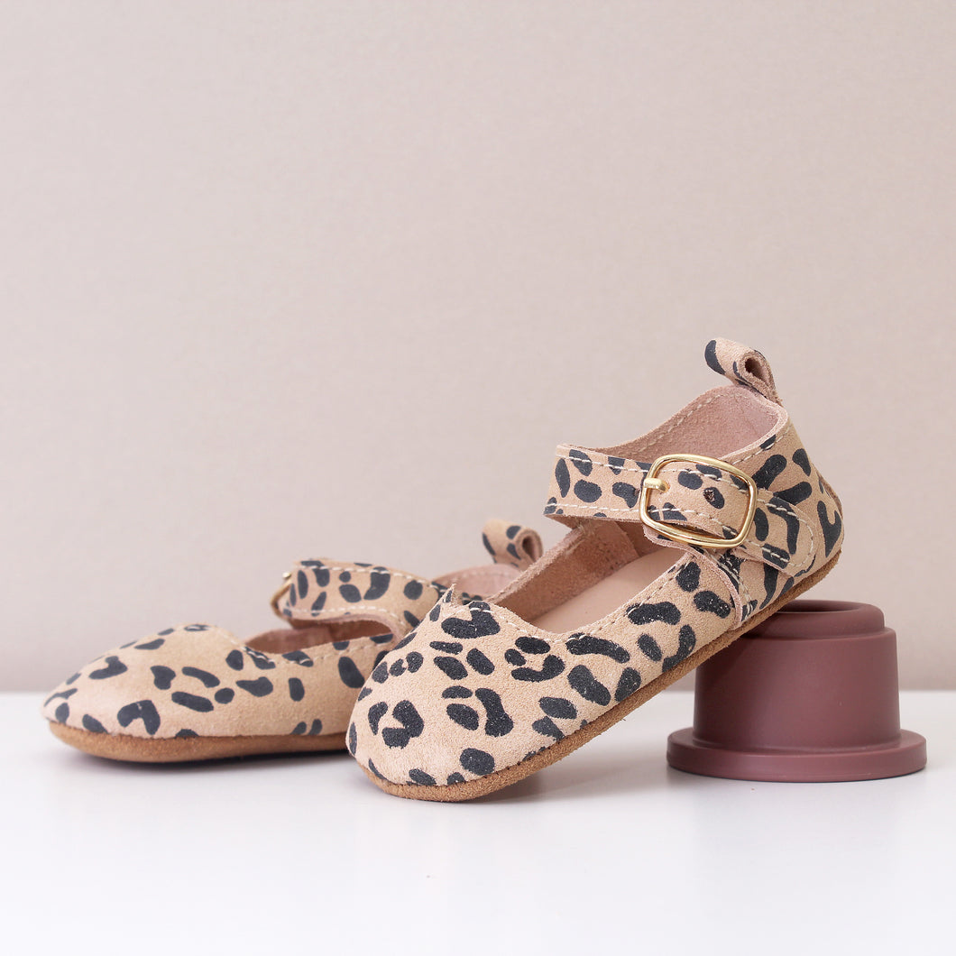 Dolly Leopard Print Mary Janes