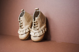 Marlowe Frill Tan Girls Boots